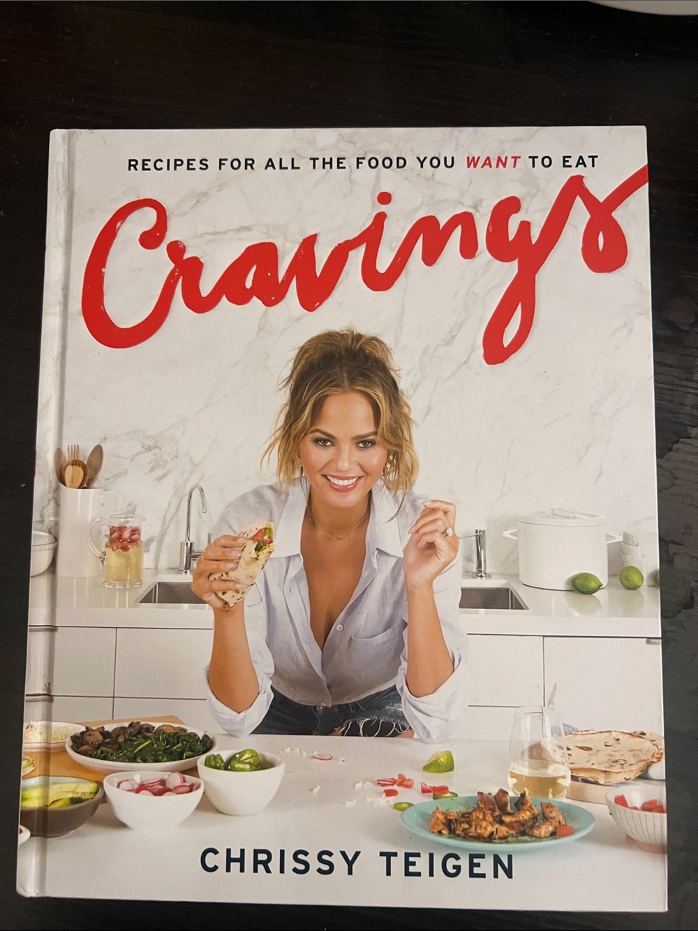 Cravings Cookbook — White & Red Cover by Chrissy Teigen